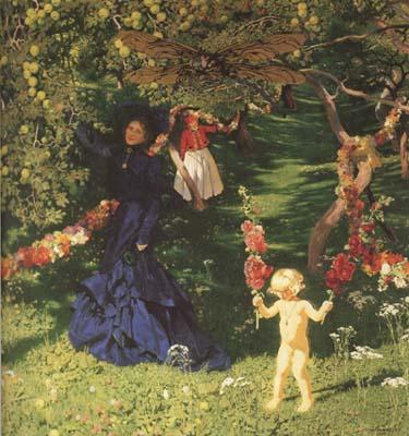 Mehoffer, Jozef The Strange Garden (mk19) oil painting image